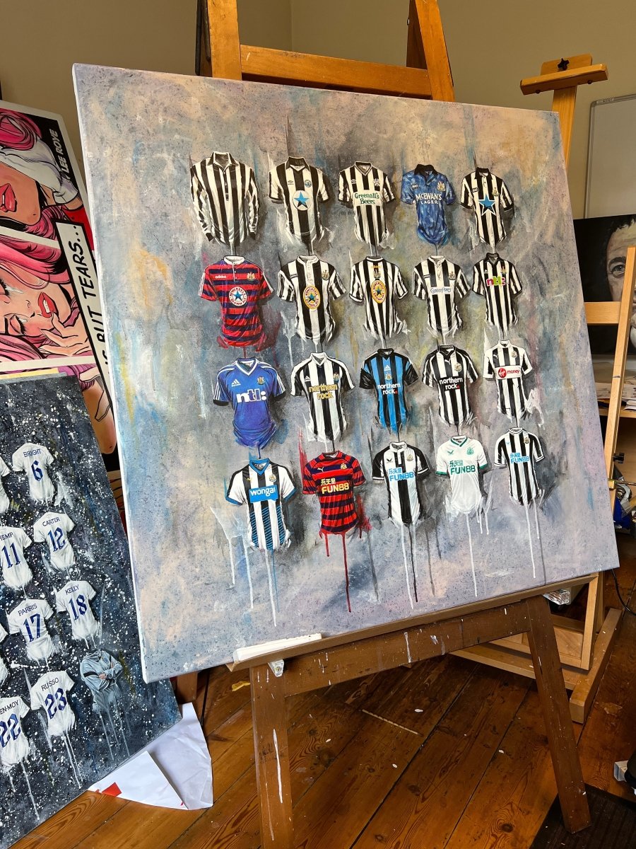 Newcastle 2022 Shirts 20x20 Canvas - Terry Kneeshaw Art