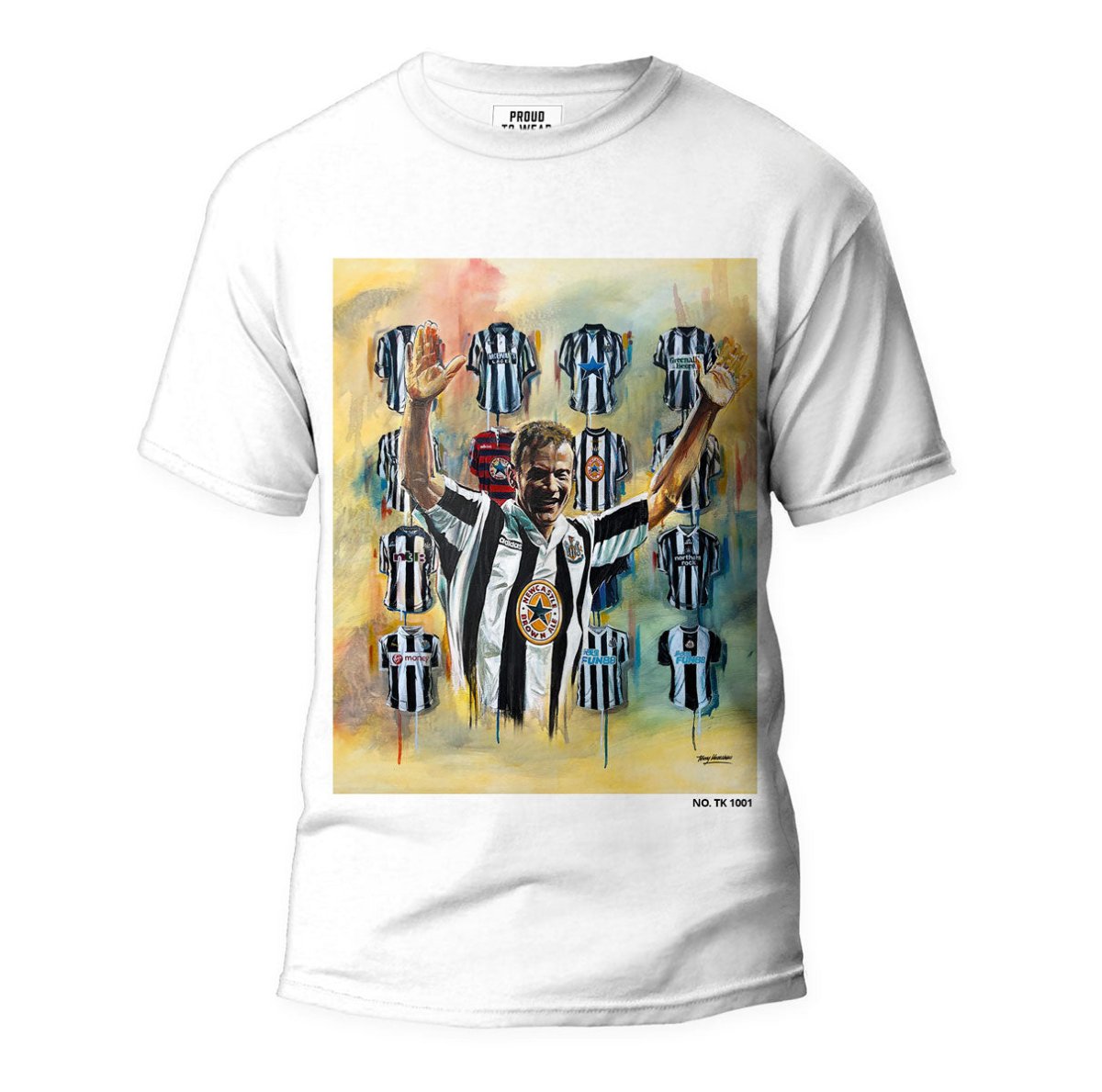 Newcastle All Time Goalscorer - T Shirt - Terry Kneeshaw Art