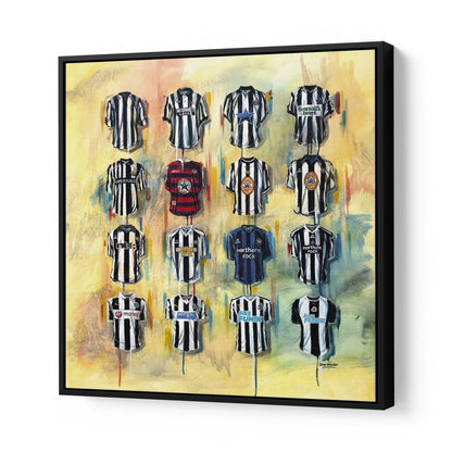 Newcastle Shirts 20x20 Canvas - Terry Kneeshaw Art