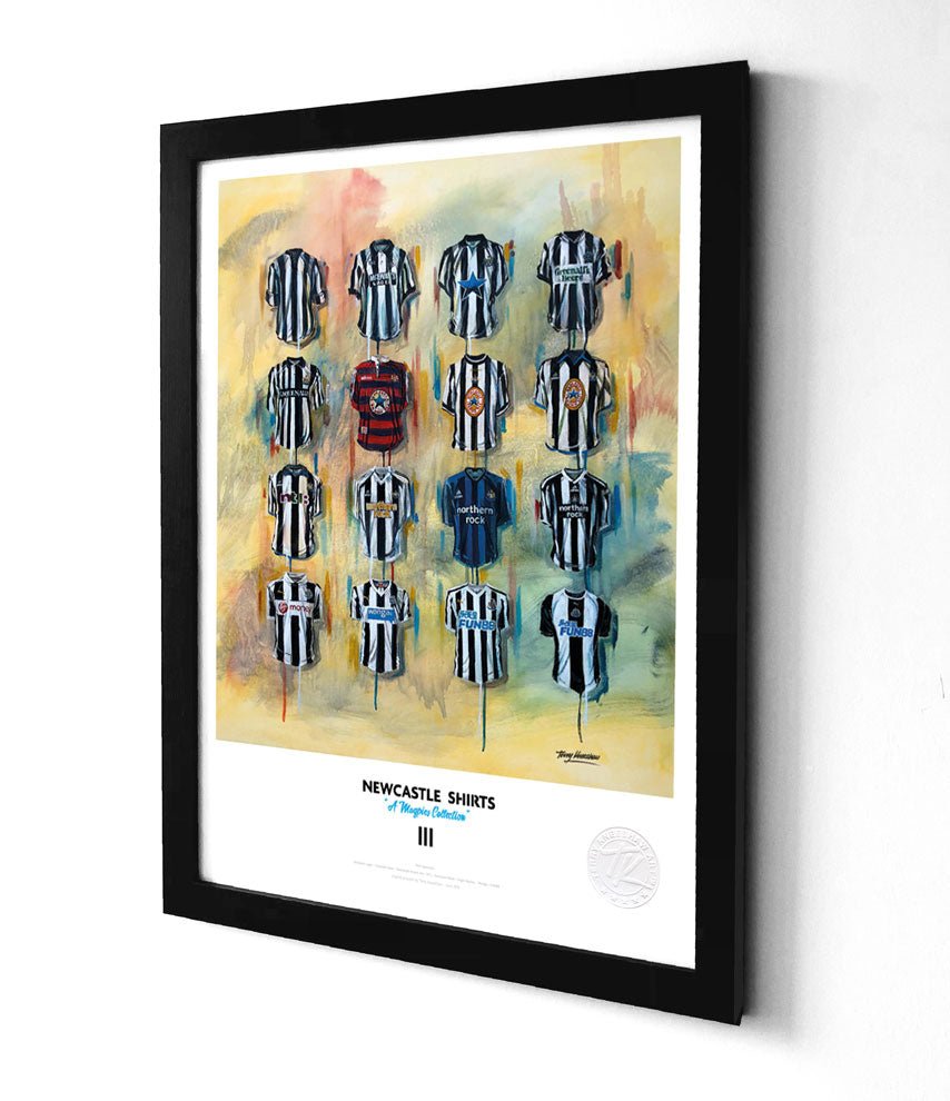 Newcastle Shirts - A3 Collectors Print - Terry Kneeshaw Art