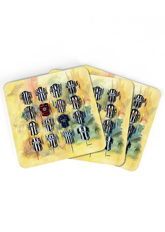 Newcastle Shirts - Coasters - Terry Kneeshaw Art