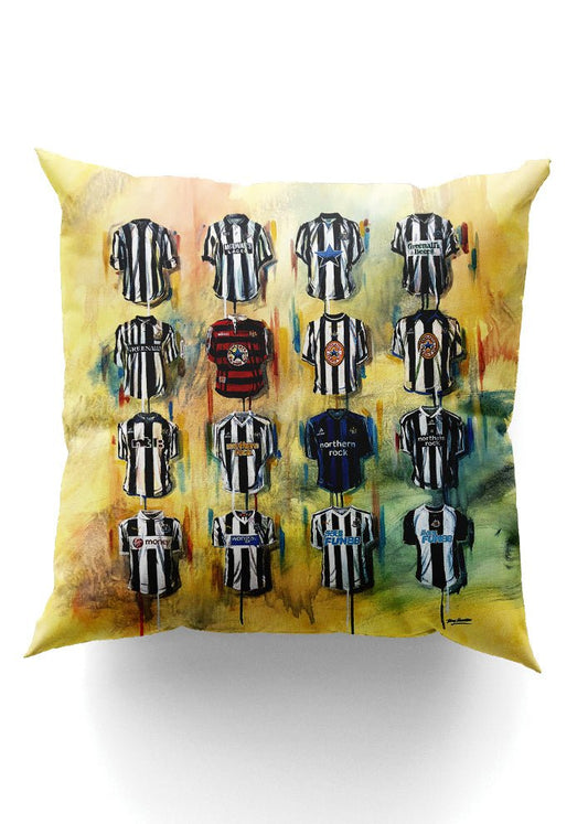 Newcastle Shirts - Cushion - Terry Kneeshaw Art