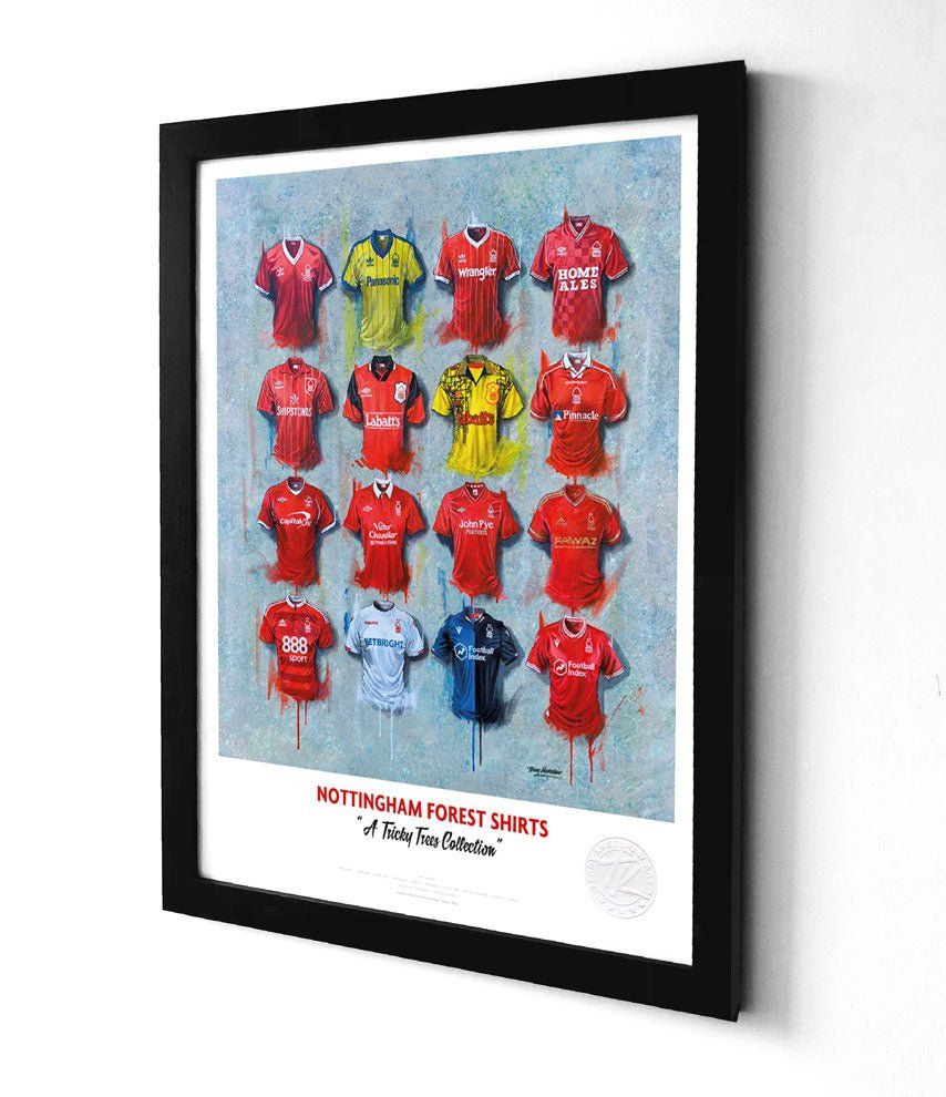 Nottingham Forest FC Shirts A3 - Terry Kneeshaw Art