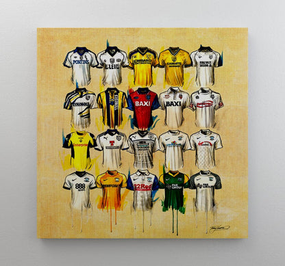 Preston North End FC Shirts 20x20 Canvas - Terry Kneeshaw Art