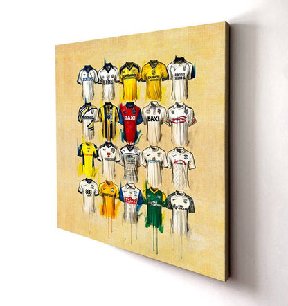 Preston North End FC Shirts 20x20 Canvas - Terry Kneeshaw Art