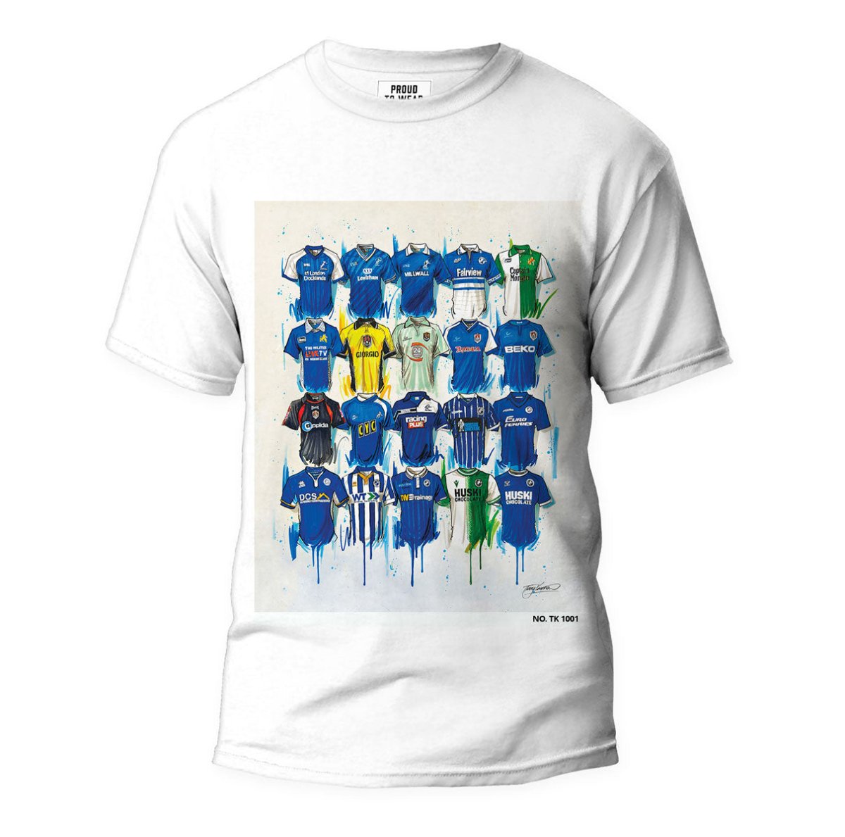 Pride of Millwall T Shirt - Terry Kneeshaw Art