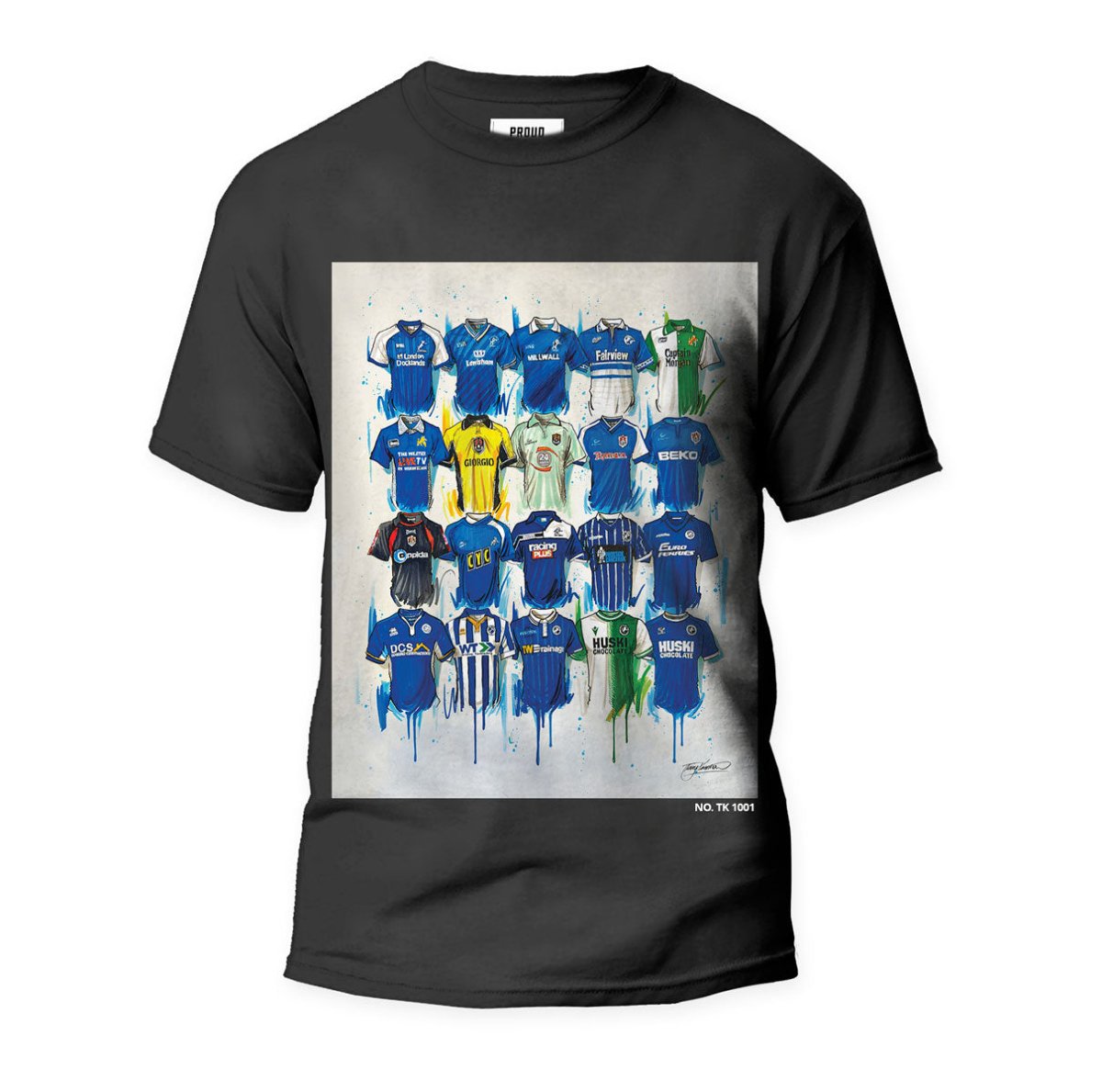 Pride of Millwall T Shirt - Terry Kneeshaw Art