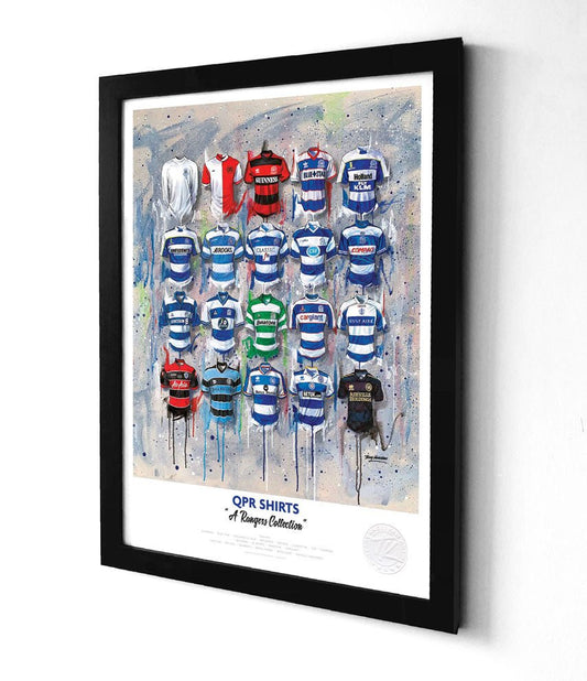 QPR FC Shirts A3 - Terry Kneeshaw Art