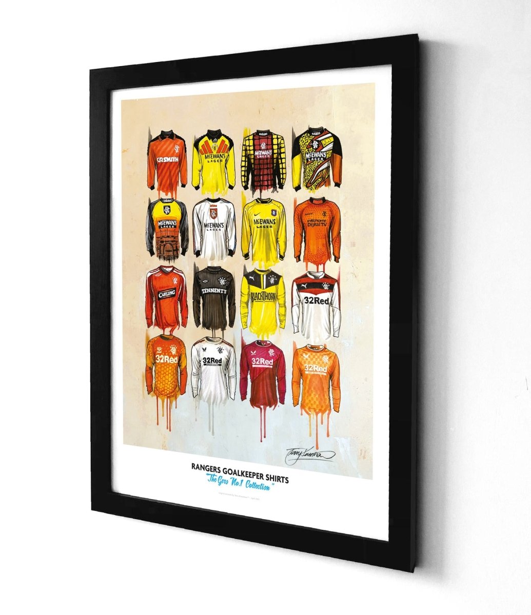 Rangers Goal Keeper Shirts - Terry Kneeshaw Art