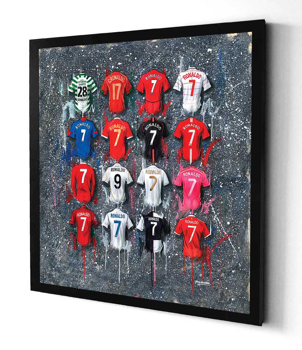 Ronaldo Shirts 20x20 Canvas - Terry Kneeshaw Art