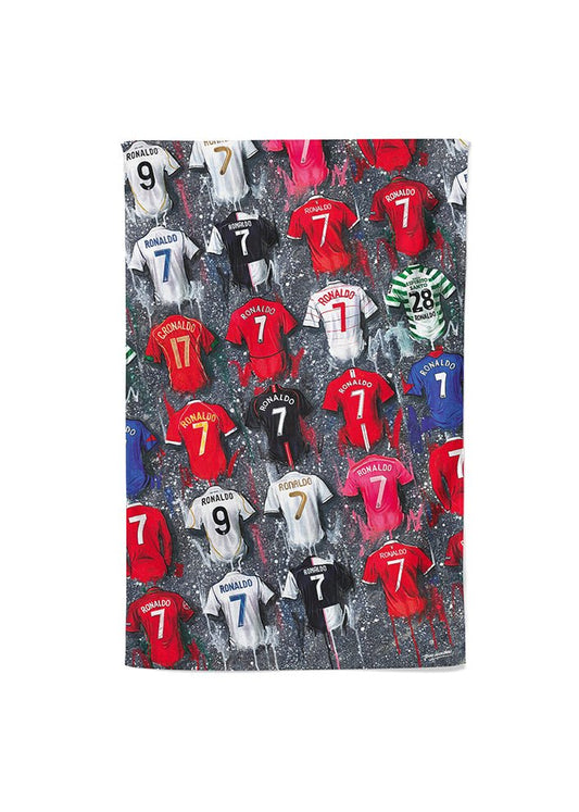 Ronaldo Shirts - A CR7 Collection Tea Towel - Terry Kneeshaw Art