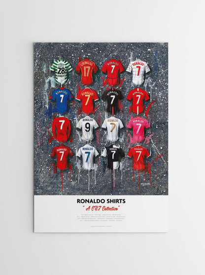 Ronaldo Shirts - A2 Signed Limited Edition Prints - Terry Kneeshaw Art