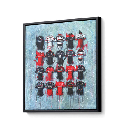 Saracens Shirts 30x30 Canvas - Terry Kneeshaw Art