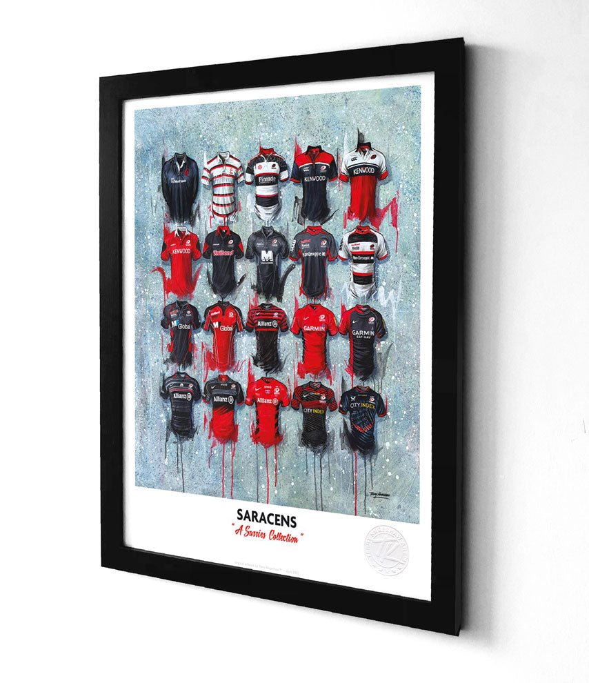 Saracens Shirts A3 - Terry Kneeshaw Art