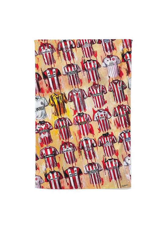 Sheffield United Shirts - A Blade's Collection Tea Towel - Terry Kneeshaw Art