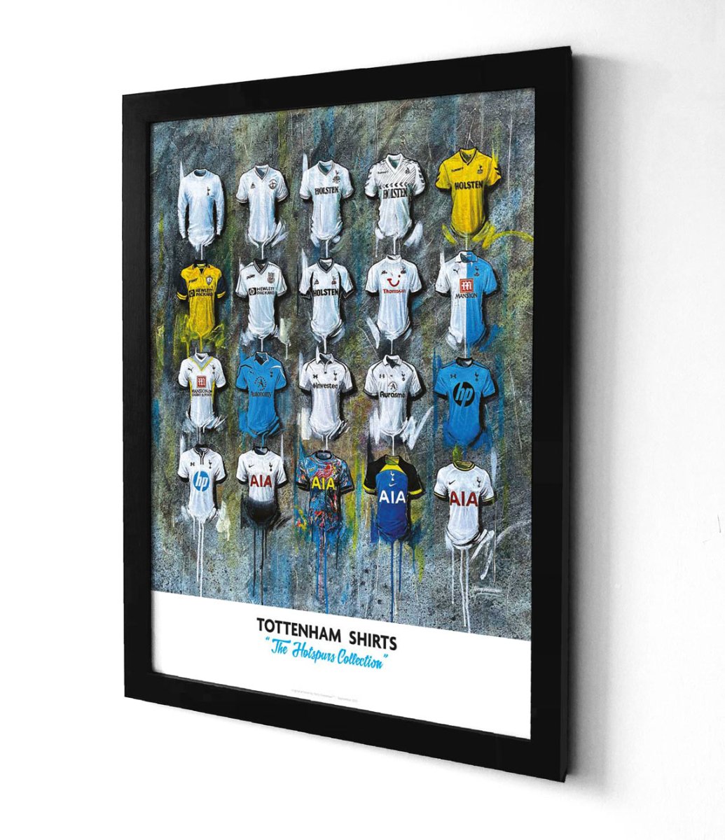 Spurs FC 2022 Shirts - A2 Signed Limited Edition Prints - Terry Kneeshaw Art