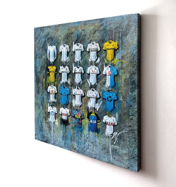 Spurs FC 2022 Shirts - The Hotspurs Collection - 20x20 Canvas - Terry Kneeshaw Art