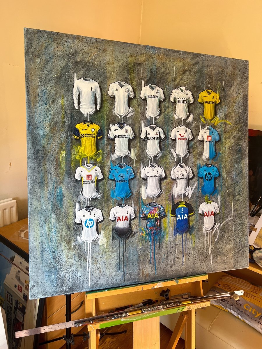 Spurs FC 2022 Shirts - The Hotspurs Collection - 20x20 Canvas - Terry Kneeshaw Art