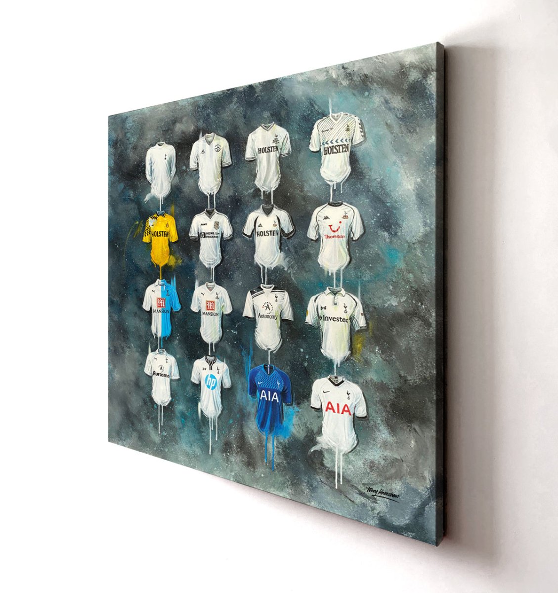 Spurs FC Shirts 20x20 Canvas - Terry Kneeshaw Art