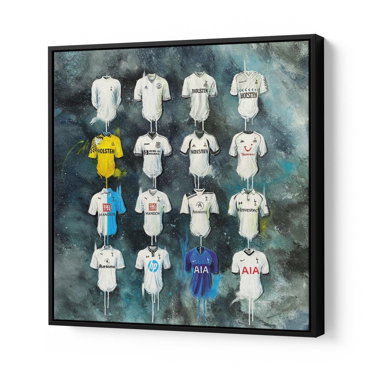 Spurs FC Shirts 20x20 Canvas - Terry Kneeshaw Art