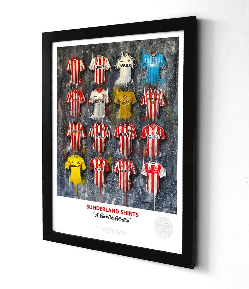 Sunderland FC Shirts A3 - Terry Kneeshaw Art