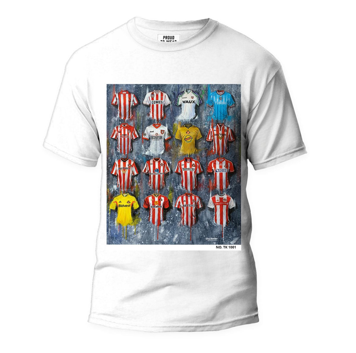 Sunderland FC Shirts - T Shirt - Terry Kneeshaw Art