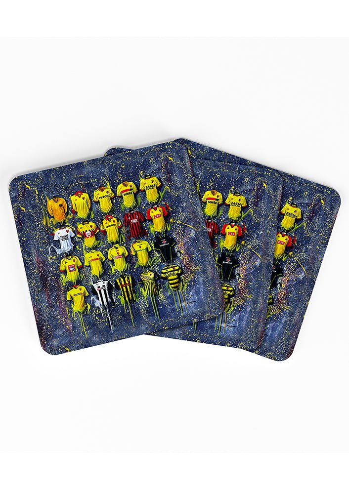 Watford Shirts - A Hornets Collection Coasters - Terry Kneeshaw Art