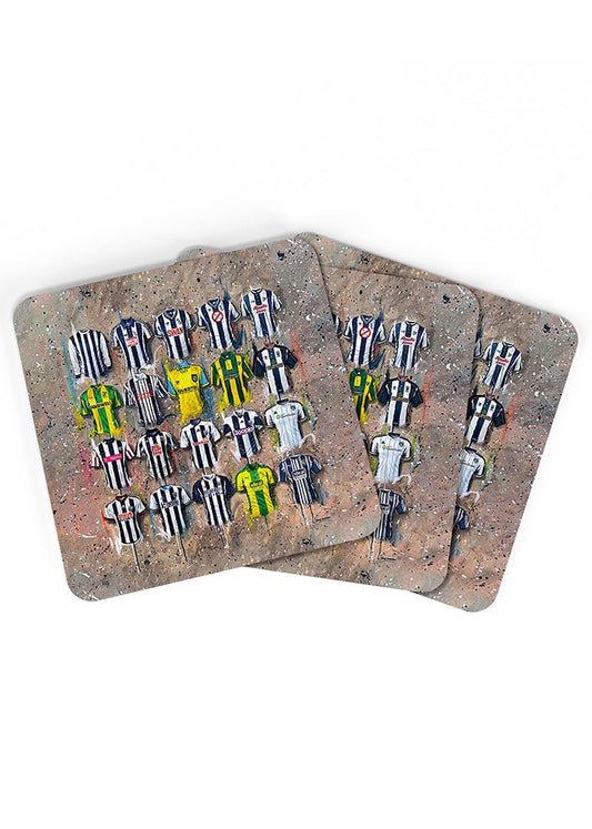 West Brom Shirts - A Baggies Collection Coasters - Terry Kneeshaw Art