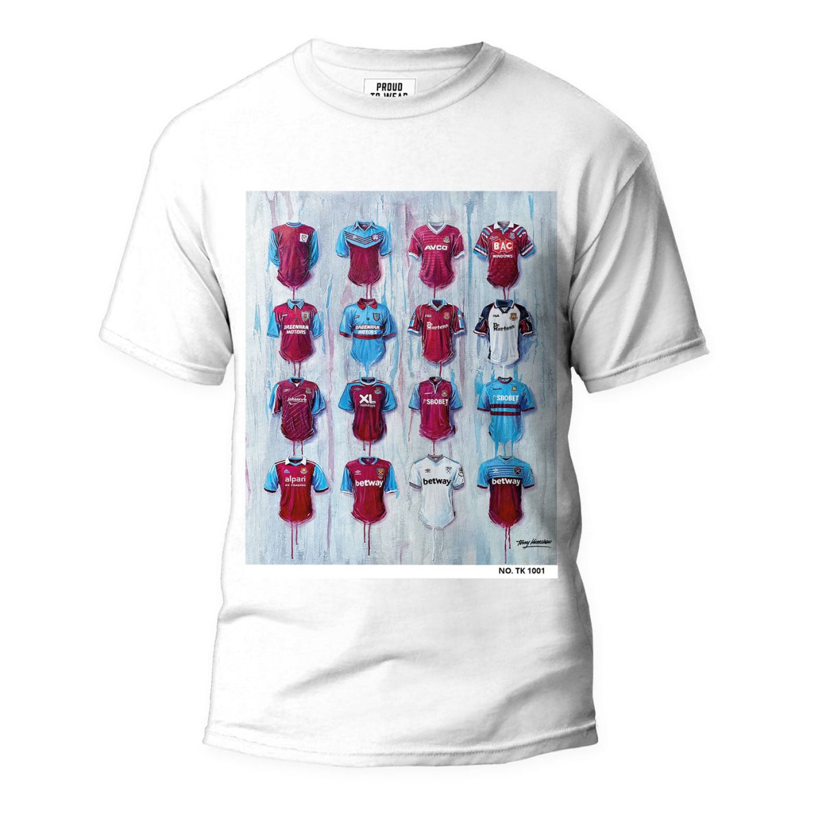 West Ham - A Hammers Collection T Shirt - Terry Kneeshaw Art