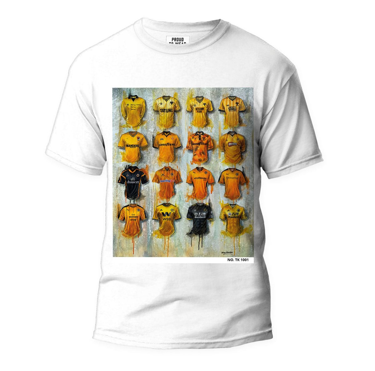 Wolves FC Collection T Shirt - Terry Kneeshaw Art