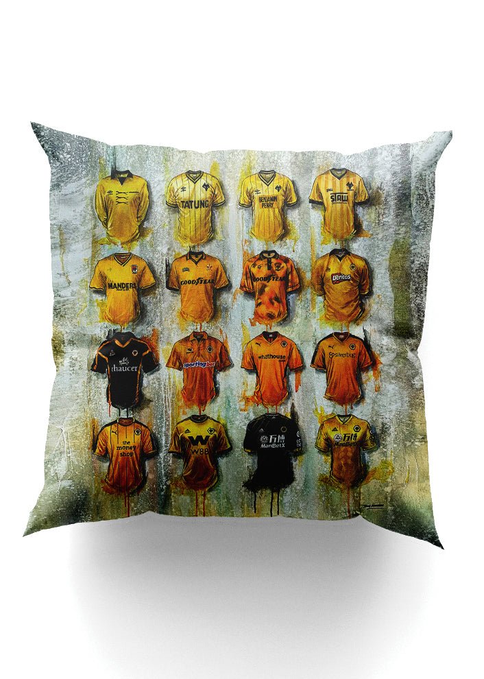 Wolves Shirts - A Wanderers Collection Cushion - Terry Kneeshaw Art